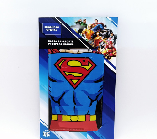 Porta Pasaporte Superman Dc Comics Oficial