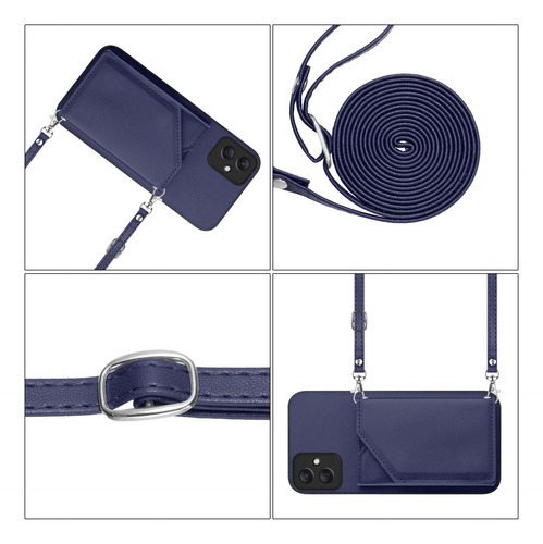 Funda Tipo Cartera A Prueba De Golpes Para Samsung Galaxy A05 Con Cierre Magnético Y Ranuras Para Tarjetas Con Correa Para El Hombro
