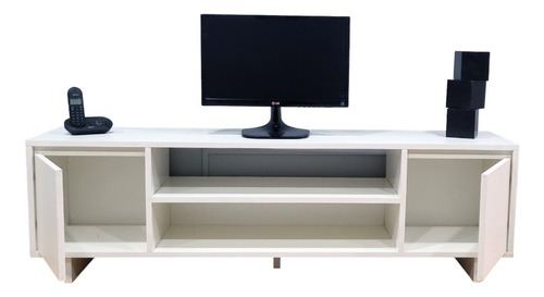 Mesa Rack Tv Slot Armada - Mania Muebles Para Caba Y Gba Blanco