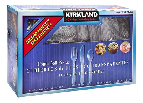 Paquete De Cubiertos De Plástico Kirkland Signature 360 Pz.