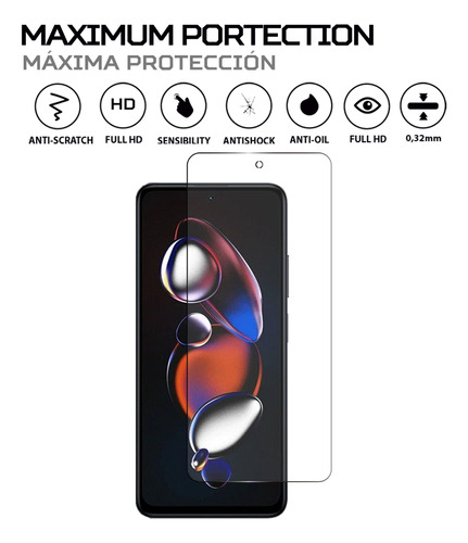 Protector Pantalla Antishock Para Xiaomi Redmi Note 12t Pro