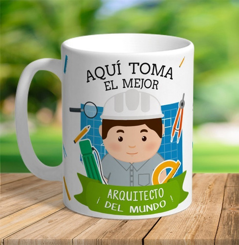 Taza Arquitecto Personalizada Con Tu Nombre