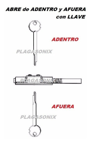 Imagen 5 de 10 de Kit Cerrojo Pasador Llave Cruz Reforzado Premium X 10 Unid.