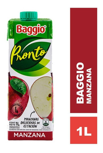 Baggio Pronto Jugo De Manzana X 1 Lts