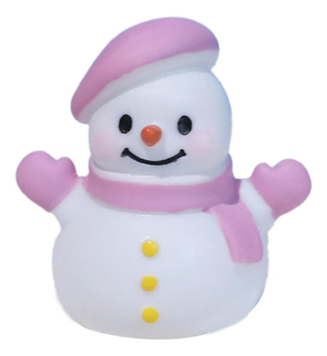 3 Estatua De Muñeco De Nieve Navideño En Miniatura, Estilo