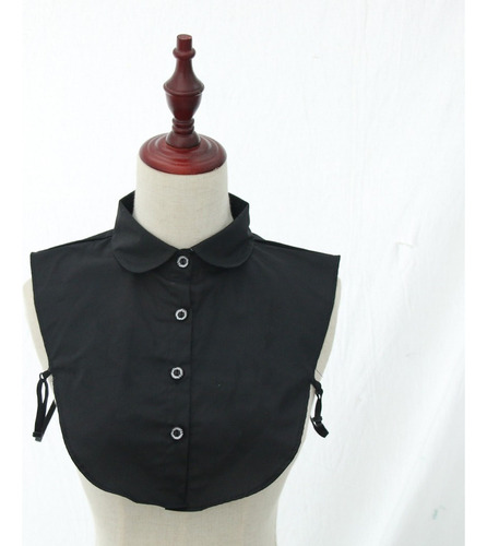 .. Cuello Falso De Camisa De Algodón Mitad Blusa Con Correa