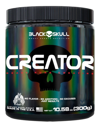 Suplemento en polvo Black Skull  Creator creatina monohidratada en pote de 300g