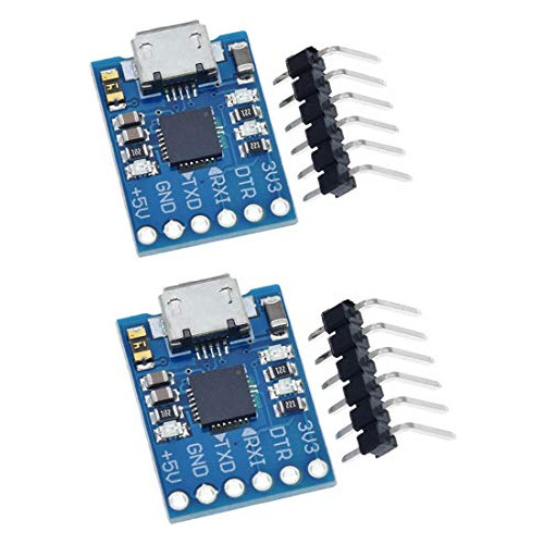 2 Piezas Módulo Micro Usb Uart Ttl Cp2102 6 Pines Conv...