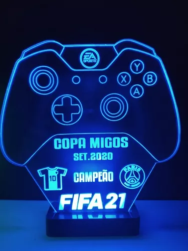 Troféu Led Game Champions League Ps4 Xbox Fifa Pes