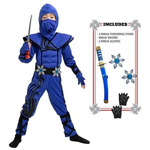 Creaciones Espeluznantes Traje De Ninja Azul Para Gsynf