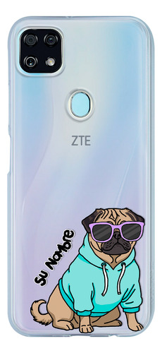 Funda Para Zte Para Mujer Perrito Cool Pug Personalizado