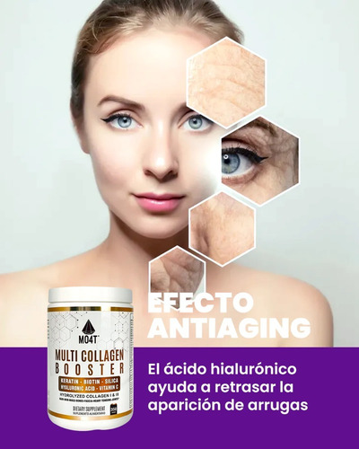 Imagen 8 de 9 de Multicollagen Booster 350g Mo4t - 6 Productos En 1