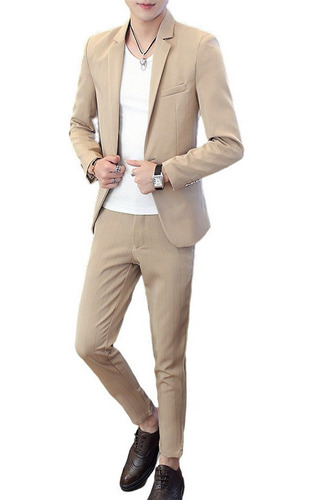 Traje Saco Chaqueta Conjunto Formal Slim Fit Para Juvenes