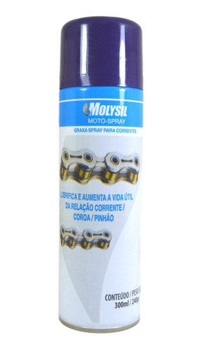 Molysil Moto Spray Graxa Líquida Para Corrente De Moto 300ml