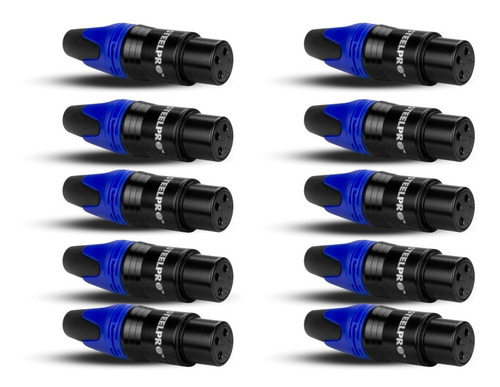 Conector Xlr Tipo Canon Hembra Audio Dmx 10pcs Steelpro