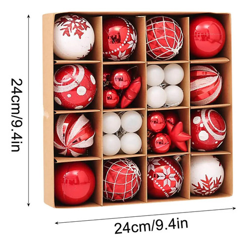 42 Piezas De Adornos De Bolas De Navidad, Decoración Para Ár