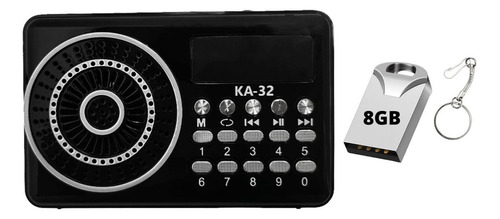 Kit Rádio Bluetooth Portátil Recarregável Fm Usb Mp3 Sd