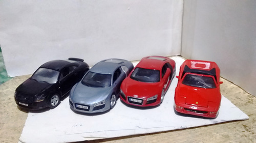 Lote De 4 Carros Audi/ferrari Para Piezas Escala 1:24 Maisto