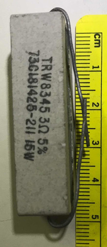 Resistencia Ceramica 15 Watt 3 Ohm 45x10mm G1-30 3ohm 15w