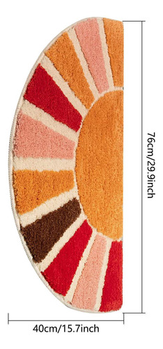 Alfombras De Baño Boho Alfombrilla De Ducha Semiredonda Anti