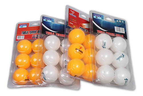 Pelota De Pin-pon Mesa Tenis Balls Blancas Y Naranja 6 Und