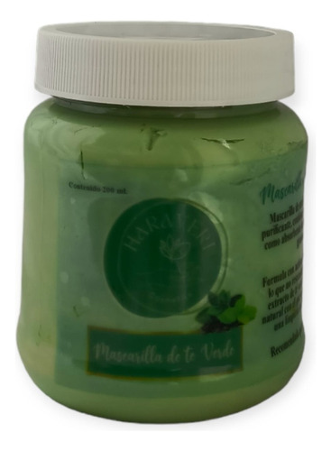Mascarilla Facial Arcilla Té Verde Hidratante Natural 250ml