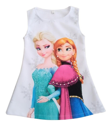 Vestido Para Niñas De Frozen Ana Y Elsa - Cs