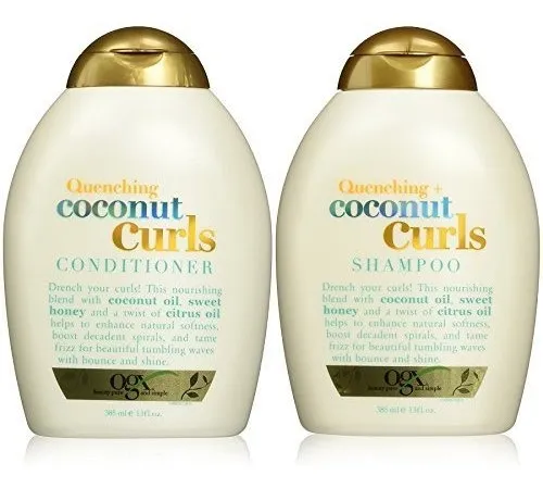 Paquete De Rizos De Coco, ChampĂș Y Acondicionador Organix Qu