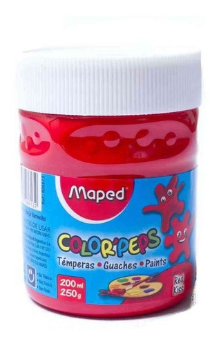 Témpera Colorpeps X2 Rojo Pote 200 Ml (x2 Unidades) Maped