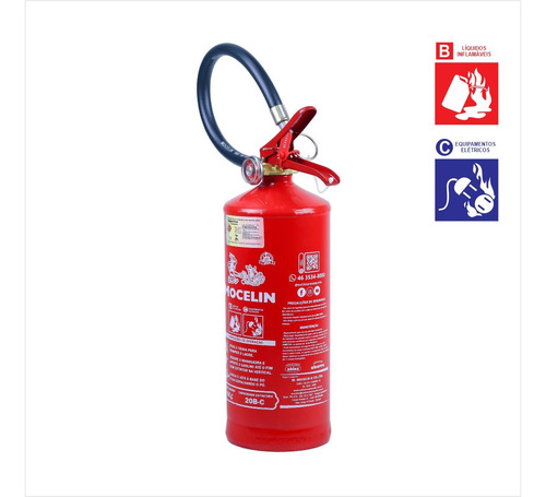 Extintor Pqs 4 Kg - 20 B-c Mocelin + Suporte + Kit Placas