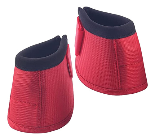 Horse Bell Boots Protector Oxford Tela Rojo Pequeño