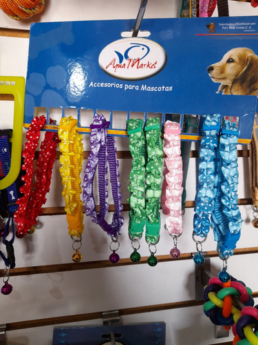 Collar Arruchado Para Perros Y Gatos Ajustable Con Cascabel