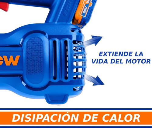 Sopladora De Hojas Pasto Inalambrica Bateria 20v Wadfow