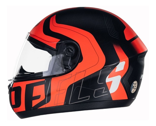 Capacete Fechado Masculino Peels Spike Ghost Esportivo Cor Preto Fosco e Vermelho Tamanho do capacete 58