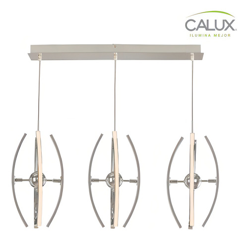 Colgante Triple Ajustable P/techo, Cl-3026-led/cr, Calux Color Cromo