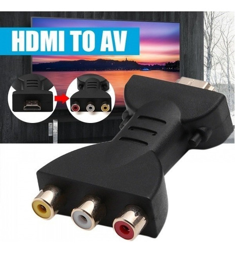 F Señal Digital Av Hdmi A 3 Adaptadores De Audio Rca