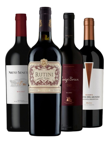 Vino Rutini + Luigi + Nieto + Fin Del Mundo - Mix X4x750ml.