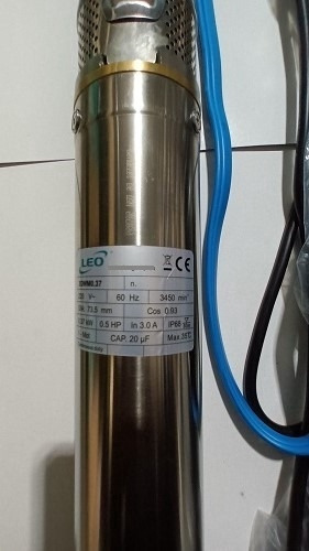 Bomba Sumergible De 3 0.5 Hp Leo, Con 25 Metros De Cable