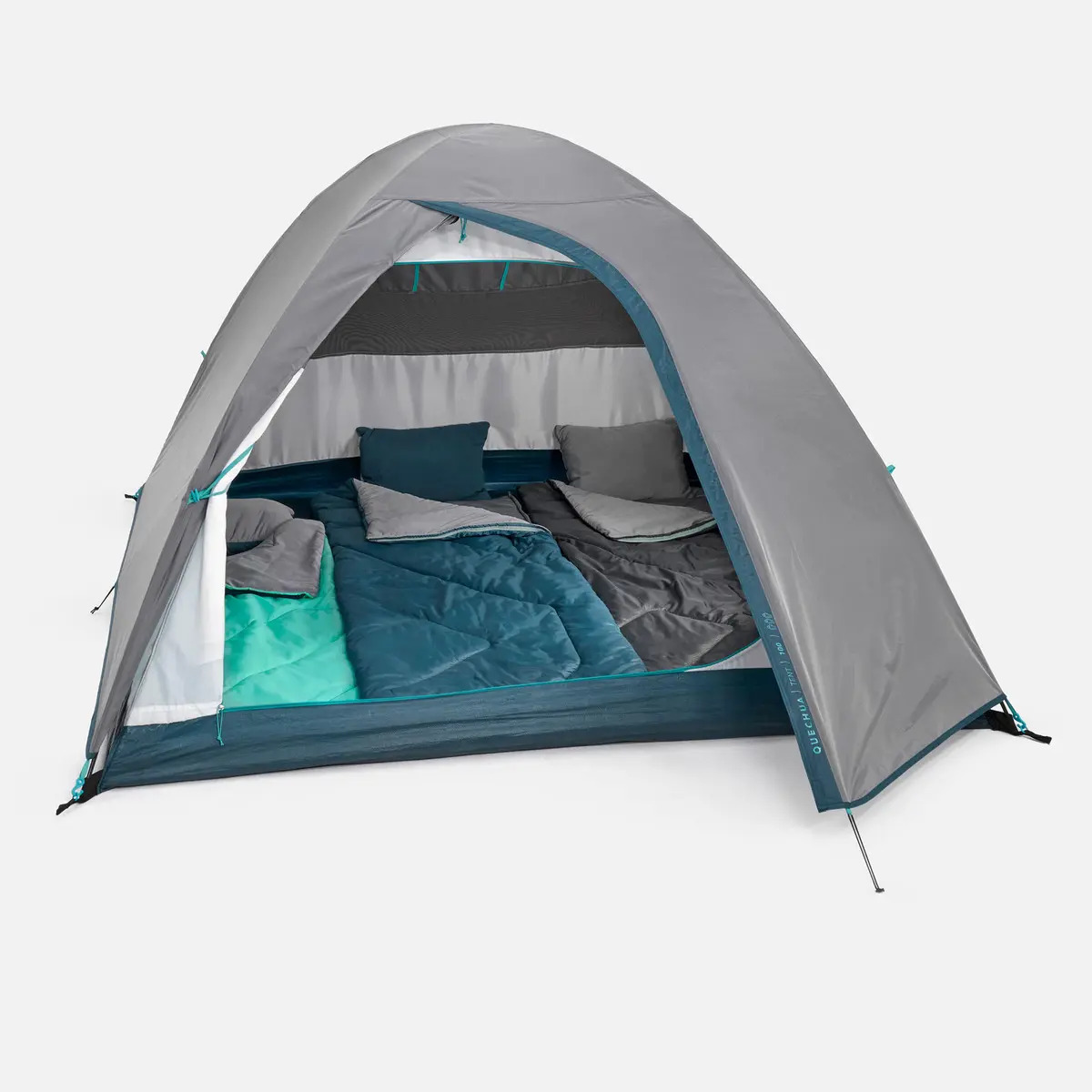 Casa De Campaña Mh100 - 3 Personas Quechua Color Gris