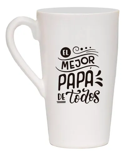 6 Taza Alta Mug Cerámica Jarro Café Té Diseño Hombre Mujer