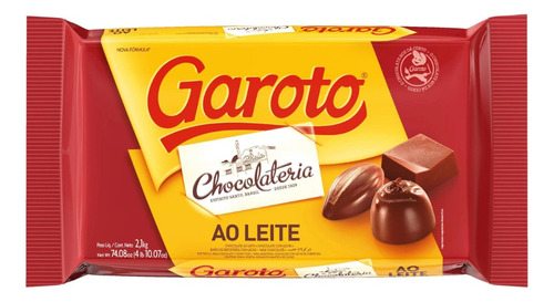 Barra De Chocolate Ao Leite 2,1kg - Garoto