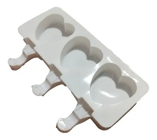 comprar Molde Silicona Paleta Corazón 3 Cavidades 