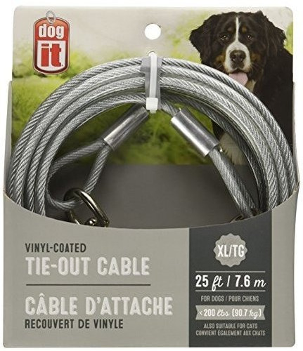  Dog Tie Out Cable X Large 25 Feet Clear