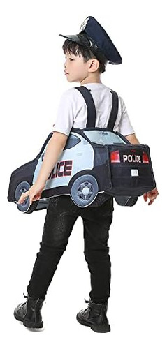 Disfraz De Coche De Policía Para Niños Pequeños De 3 A 5 Año