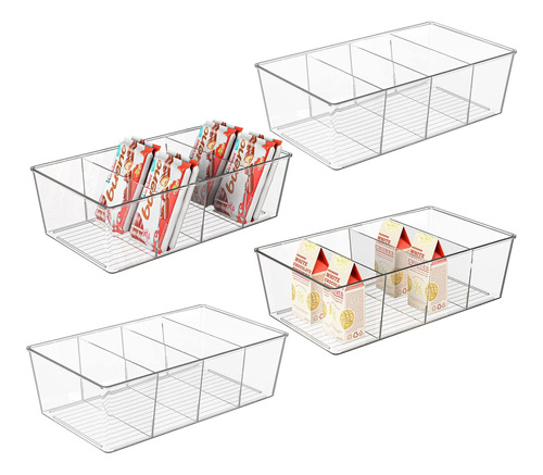 Moretoes Paquete De 4 Cubos De Almacenamiento De Plstico Tra