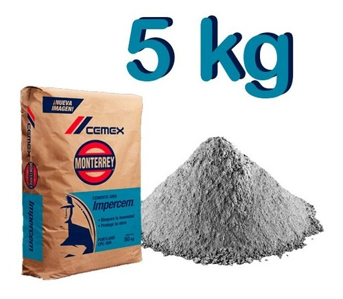 5kg Bolsa Cemento Gris Portland Cemex Impercem Monterrey