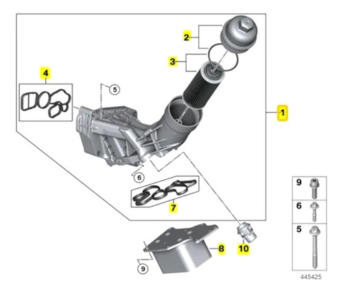 Base De Filtro Aceite Bmw 230i Cabrio Motor B48 Modelo 2014