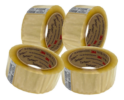 Fita Tartan Empacotamento Transparente 3m 45mmx100m 4 Und