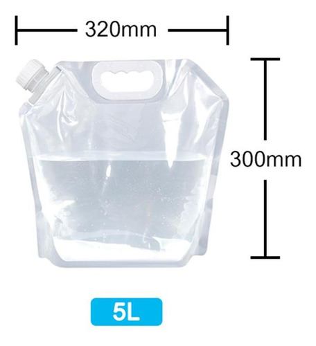 Kit 3 Galão De Água Dobrável Bolsa Saco 5 Litros Camping