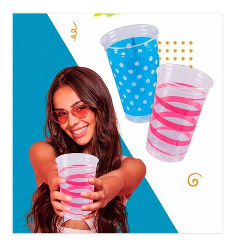 Vaso Mania Festa Prafesta, 300 ml, 30 pulgadas, color verde